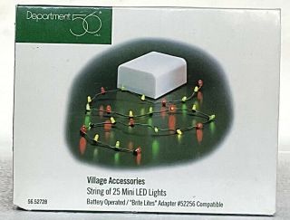 Dept 56 String Of 25 Mini Led Lights Village Accessories Batteries
