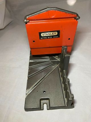 Vintage Metal Stanley Handyman Mitre Miter Box H114a Made In Usa