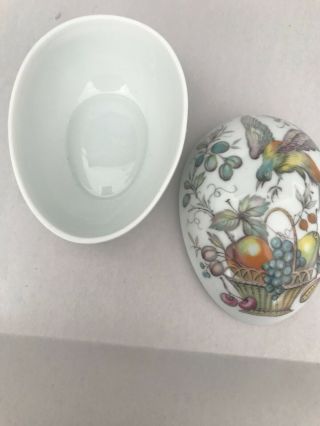 Limoges Hand Painted France 2 Part Egg Shaped Trinket Box 3