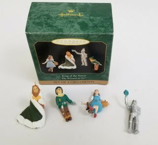 Hallmark Keepsake Wizard Of Oz Ornaments Miniature Set Of 4 - King Of The Forest