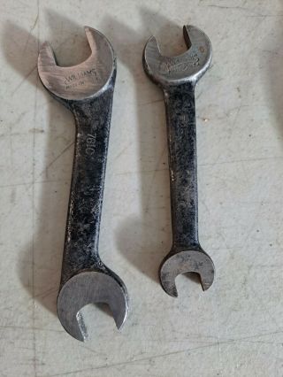 Vintage Williams Usa 3/8 5/16 And 7/16 9/16 Open End Wrenches
