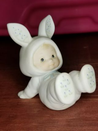 Vintage Enesco Morehead Holly Babes Easter Baby In Rabbit Suit Tumbler Bottom