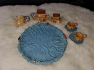 Noah’s Ark Miniature/mini Resin Tea Set