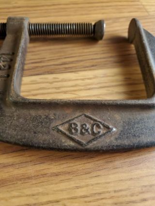 Vintage B&C (Brink & Cotton) 3 Inch C - Clamp (No 142 1/2) malleable Iron 3