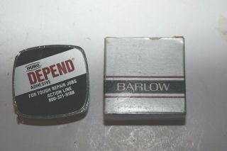 Vintage Barlow - 6 Ft.  White Tape Measure - Duro Depend Adhesive Advertising