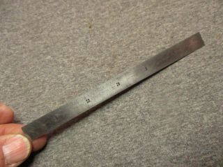 Vintage Machinists Steel Ruler/union Tool Co.  6 ",  Tempered No.  10 Grad.  /very Good