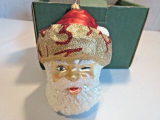 Slavic Treasures Winter Winks Santa Christmas Ornament