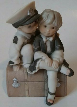 Enesco Figurine - Our Love Keeps Me Afloat,  Pretty As A Picture,  Vintage 1997