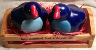 Zealand Kiwi Bird Salt And Pepper Shakers In " Crate.  " N.  Z.  Kiwis Cute