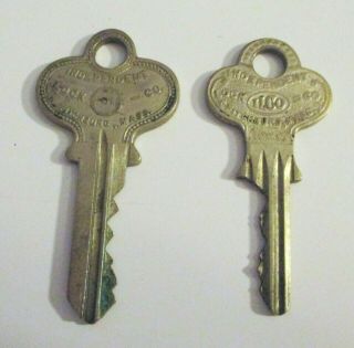 2 Vintage Independent Lock Co.  Door Keys,  Ilco & Hotel Room?