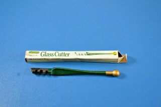 Vintage Fletcher Glass Cutter " Gold Tip " U.  S.  A.  Made