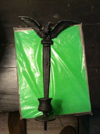 Antique Cast Metal Eagle Wall Mounted Candle Holder