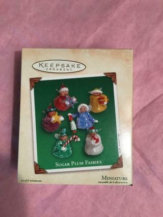 Hallmark Keepsake Ornament 2002 Sugar Plum Fairies Set/6 Miniature Christmas