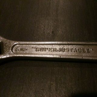 Vintage J.  H.  WILLIAMS Superjustable 6 inch Adjustable Wrench Made in USA 3