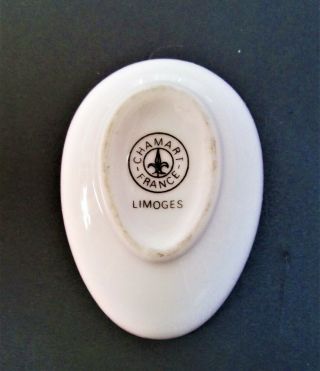 Chamart Limoges Porcelain Small Egg Shaped Trinket Box Zodiac Cancer France 3