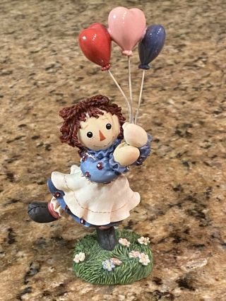Enesco Raggedy Ann & Andy Figurine Balloons Walk On Air With A Friend Like You