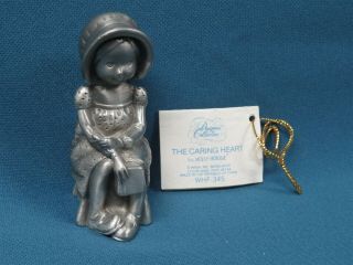 Holly Hobbie 1977 Fine Pewter Le Figurine Sweet Dreams Girl With Book