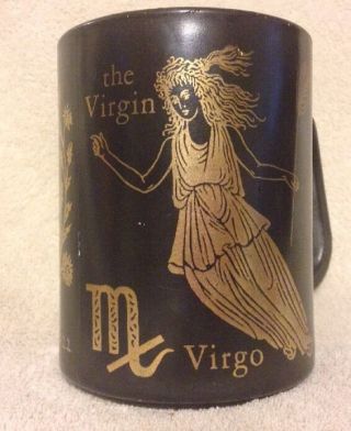 Virgo Federal Milk Glass Zodiac Coffee Cup Aug Sept Birthday Astrological Sign