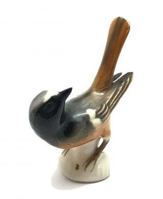 Goebel Redstart Bird Hand Painted Porcelain West Germany Vintage Tmk - 5