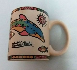 Miami Seaquarium Dolphin Coffee Mug Tribal Design Ocean Fish Sea Cup