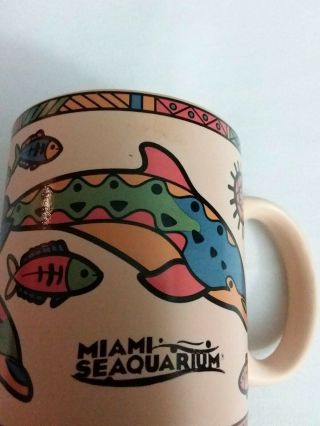 Miami Seaquarium Dolphin Coffee Mug Tribal Design Ocean Fish Sea Cup 2