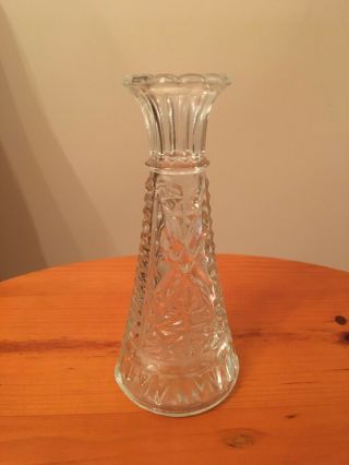 Vintage Glass Bud Vase - Clear - 6 Inches Tall -