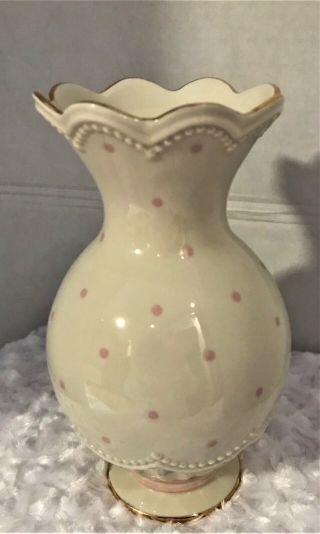 Lenox Pretty Polka Dot Porcelain Vase - - Pre - Owned