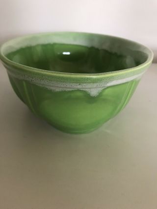 Vintage Haeger Pottery Apple Green Oval Planter Bowl Ceramic Dish 10 