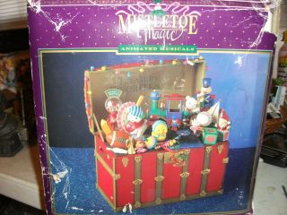 Ultra Rare Enesco Toy Chest Multi - Action " Tune - Toy Land " Music Box