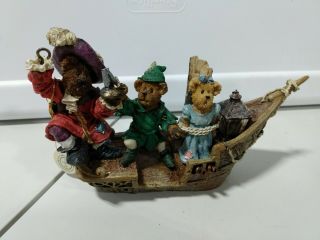 Boyds Bears Resin " Hook,  Peter,  Wendy,  & Tink " 227811 Peter Pan Ship 2003