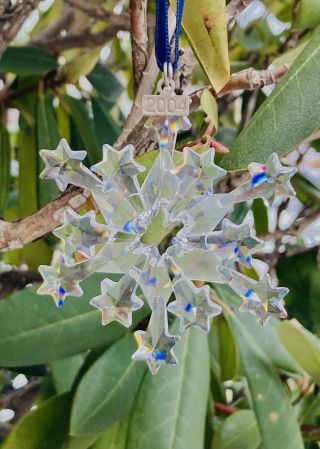 Swarovski Crystal Snowflake Christmas Ornament 2004 Retired Rare