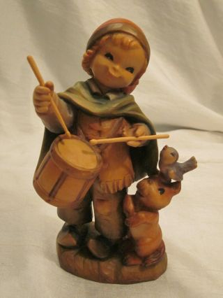 6 " Anri Ferrandiz Wood Carving Italy Little Drummer Boy Signed And Dated 