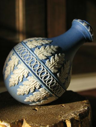 Wedgwood Rare 18th C.  Bell Pull/drop Light Blue Dipped Jasper With White Reliefs