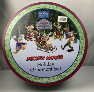 Jim Shore Disney Traditions Mickey Mouse Holiday Ornament Set Of 5