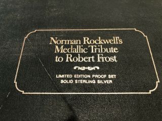 Norman Rockwell’s Medallic Tribute To Robert Frost Sterling Silver Set 1974