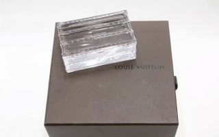 Louis Vuitton Crystal Glass Steamer Trunk Paper Weight 2