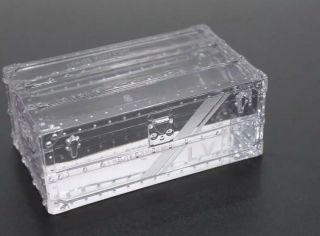 Louis Vuitton Crystal Glass Steamer Trunk Paper Weight 3