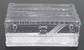 Louis Vuitton Crystal Glass Steamer Trunk Paper Weight 4