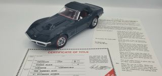 1968 Corvette Convertible 40th Anniversary In Black By Danbury 1:24 Diecast