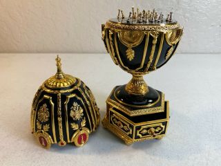 Franklin The Imperial Jeweled Egg Chess Set - House Of Faberge - Incomplete