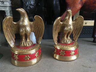 Vintage Marion Brass / Bronze American Eagle Bookends