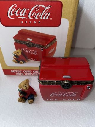 Boyds Bears Treasure Box Coke Chest 2005 1e
