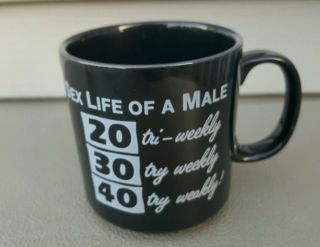 Sex Life of a Male 40 Birthday Coffee Cup Mug Gag Gift Funny 2