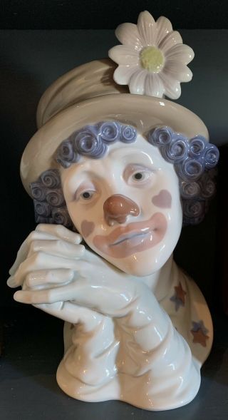 Lladro 5542 Melancholy Clown Headbust Rare Edition