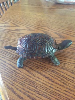 Rare 1800’s Mechanical Turtle Hotel Service Call Bell Real Tortoise Shell