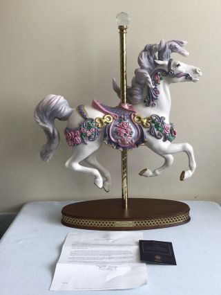 House Of Faberge Porcelain Sculpture “the Imperial Rose Carousel Horse” No.  1818