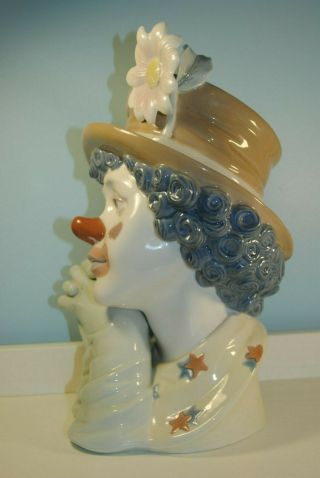 Lladro 5542 Melancholy Clown Head Figurine Porcelain Rare Retired 3