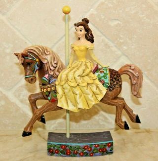 Jim Shore Disney Princess Of Knowledge Belle Beauty And Beast Carousel 4011744