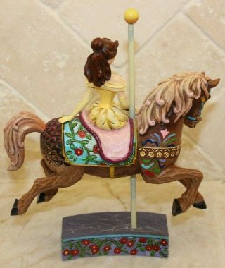 Jim Shore Disney Princess of Knowledge Belle Beauty and Beast Carousel 4011744 4