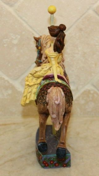 Jim Shore Disney Princess of Knowledge Belle Beauty and Beast Carousel 4011744 5